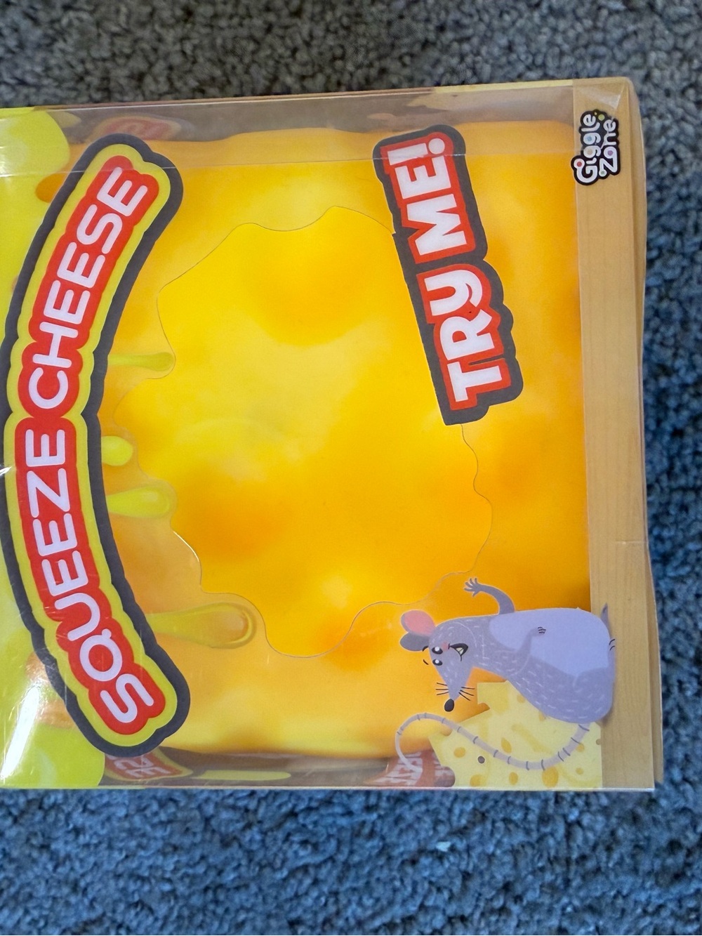 Squeeze Cheese Squishy Sensory Toy - Bright Yellow